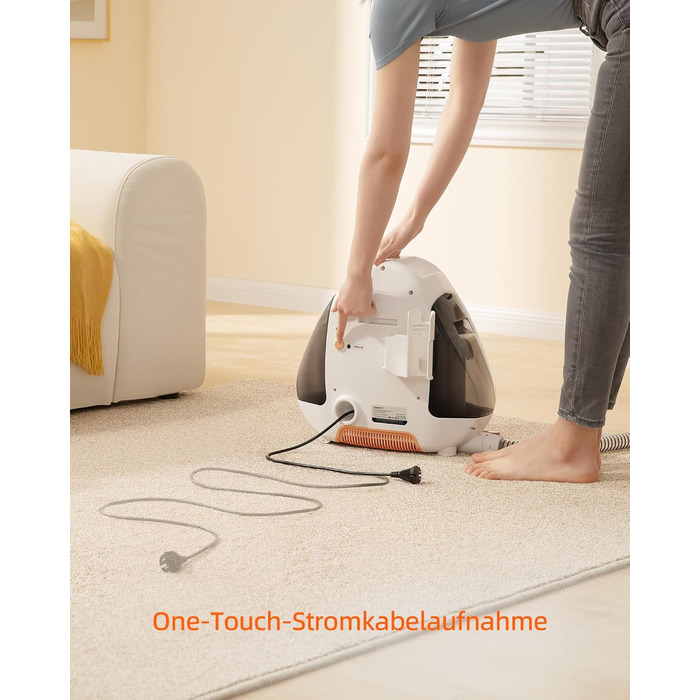 UWANT Теперішній пилосос для миття килимів, для диванів, килимів, м'яких меблів, мокрий/сухий пилосос з потужною потужністю всмоктування 12000Pa, 60dB, B100-s