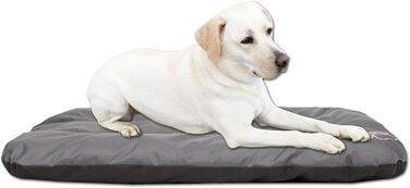 Матрац для собак, лежанка для собак великих, середніх та малих порід - водонепроникне собаче ліжко, м'яке лежання з піни, для вулиці та міцне собаче ліжко - 90x60x8 см (R2(100 x 70 см), сірий)