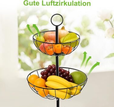 Багатоярусна підставка для фруктів та овочів - металева етажерка для кухні