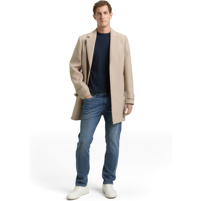 Джинси чоловічі Tom Tailor TTMARVIN Straight з еластаном, блакитний денім Used Mid Stone Blue, розмір 34W/36L