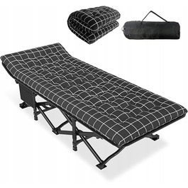 Ліжко з матрацом ATORPOK 190 см x 70 см, чорне