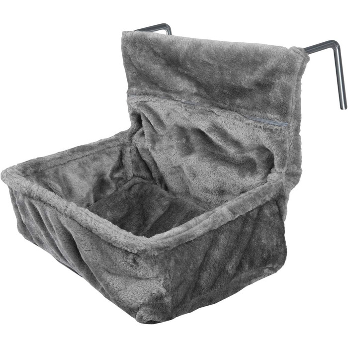 Navaris Cat Bed Heater - Heating Lounger for Cats - Cat Heating Lounger - Cat Bed with Heater - Heated Cat Basket - For Cats up to 15 kg - Heated Cat Hammock - (Gray)