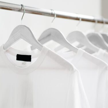 Плечики для одягу KEPLIN Starker з натурального дерева (30 шт.) з обертовим гачком 360° та перекладиною для штанів, з вирізами для плечей - Місцеекономний органайзер для гардеробу, підходить для пальто, жакети, костюми (білий, 20 шт.)