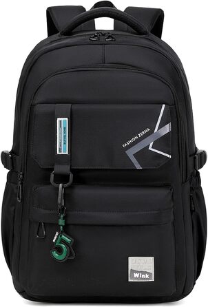 Шкільний рюкзак для хлопчиків та дівчаток-підлітків. Підходить для дітей 8-14 років. Великий, місткий, для школи, гімназії, подарунок. Чорний.