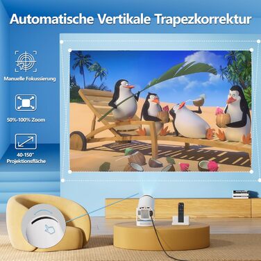 Розумний міні проектор HY300 PRO HIFI: Android 11, FHD 1080p, 4K, 300 ANSI Lumen, WiFi 6, Bluetooth 5.0, для дому та кіно