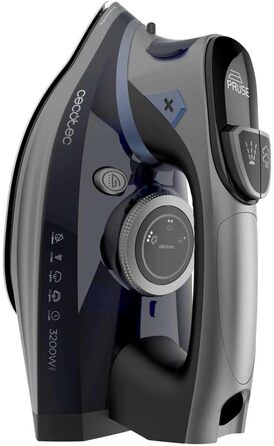 Праска Cecotec IronHero 3100 бездротова, 3100 Вт, Power Steam, 35 г/хв, 190 г імпульс, Turbo Slide підошва, автовимкнення, LCD