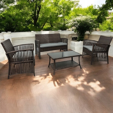 Комплект садових меблів Ideal Garden з техноротанга, багатоколірний, 4 предмети