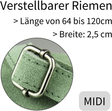 Сумка поясна жіноча Frentree® шкіряна, виготовлена в Італії, крос-боді, через плече, срібний блискавка, велика (Midi срібло бірюза замша)