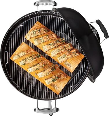 Вугільний гриль Weber Classic Kettle 47 см, порцелянове емалювання, з термометром і колесами, чорний