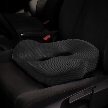 Ортопедична подушка для сидіння Medi Sleep, чорна, з ефектом пам'яті (Memory Foam), розмір M