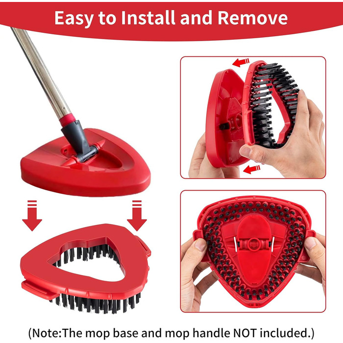 Змінна насадка для швабри O-Cedar EasyWring Spin Mop, мікрофібра, трикутна, жорсткі щетини, для ванної, кухні, басейну, скла та плитки, 2 шт.