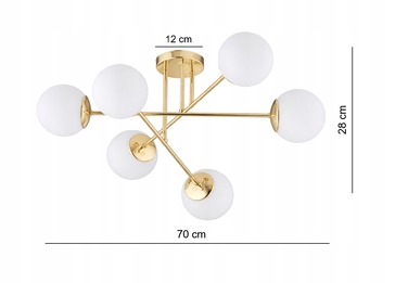 Підвісна люстра Elko-Lighting Milo на 6 точок світла, цоколь E27