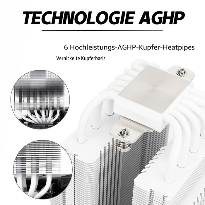 Кулер для процесора Thermalright Peerless Assassin 120 (PA 120 White) — 6 теплових трубок, 2 вентилятори 120мм PWM TL-C12, AGHP, для AMD AM4/AM5, Intel 1700/1200/115x/2011, білий