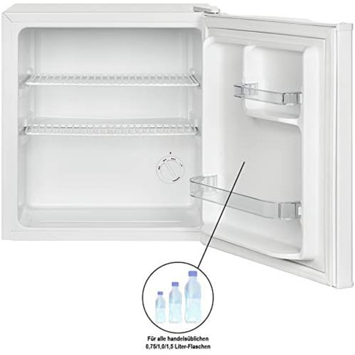 Міні-холодильник Bomann 42 літри | Холодильник для офісу, кемпінгу та геймінгу | Тихий (39 dB) | Minibar з можливістю зміни напрямку відкривання дверцят | 51x45x45 см | KB 7346 білий