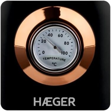Електричний чайник Haeger EK-22B.024A Art Deco Black 1.7 л, 2200 Вт, бездротовий, поворотний на 360°