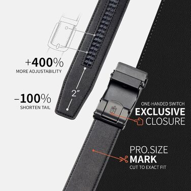 Чоловічий шкіряний ремінь Zitahli з автоматичною пряжкою, регульований, чорний/коричневий, 85-120 см