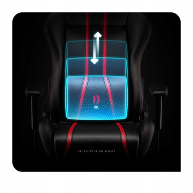 Ігрове крісло Diablo Chairs X-One 2.0, штучна шкіра, чорно-червоне