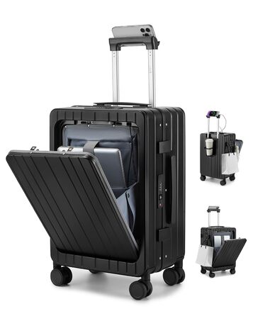 Чорний валіза-ролер Sea Choice з відділенням для ноутбука 15.6