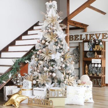 Набір прикрас для ялинки Sea Team: кульки та орнаменти, 60 мм, червоний та білий, 30 шт.