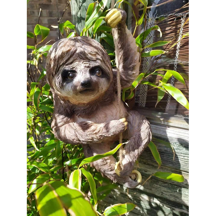 Animal Crackers Large Climbing Sloth on Rope Tree Garden Ornament Decoration Sloth Lover Gift