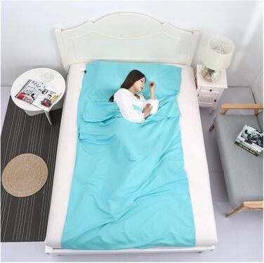GIJMZY Sleeping Bag Liner Breathable Portable Sleeping Bag Liner Sleeping Bag Camping Mat Outdoor Sleeping Bag Set Hotel Room Liner