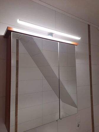 Azhien LED Mirror Light Bathroom 10W 820LM 60cm Neutral White 4000K, Slim 14mm Width 3in1 Mounting IP44 230V Wall Light Mirror Lamp 600mm, No Flickering Bathroom Cabinet Mirror Lights