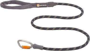 RUFFWEAR Knot-a-Leash, reflective rope dog leash with carabiner clip, length: 1.5 m, strength: 7 mm, Obsidian Black
