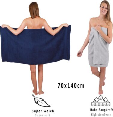 Набір рушників Betz 10 предметів, преміум якість, 100% бавовна, сірий антрацит та сріблястий, для ванної кімнати