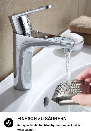 Прес для часнику з нержавіючої сталі, Wiper, інноваційний дизайн, кухонний аксесуар, легко мити