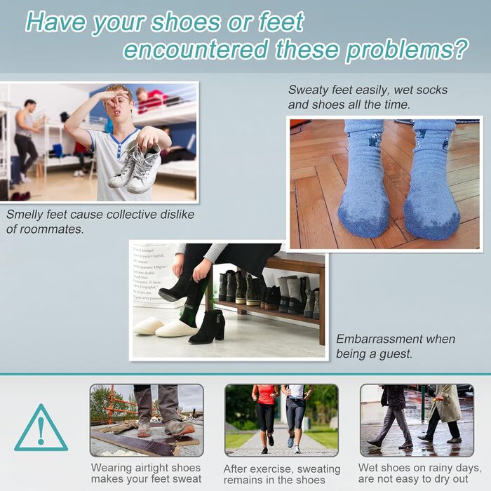Voolex Shoe Dryer, Electric Shoe Dryer and Ozone Deodorizer with Timer, Warmer for Snow Boots, Sneakers, Socks, Adult Foot Shape Design | No Noise | EU Plug