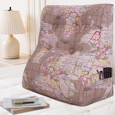 Вигнуте подушко-крісло для читання, подушка-підголовник для ліжка, дивана, 60 см (Kamelkarte)