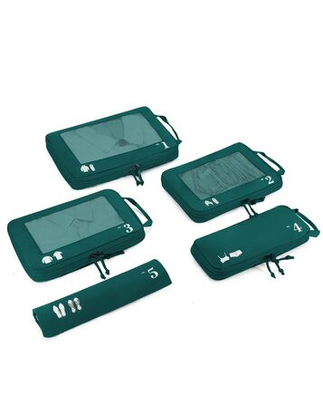 ECOHUB Набір органайзерів для валізи (5 шт.) - Компресійні куби для пакування, темно-зелений