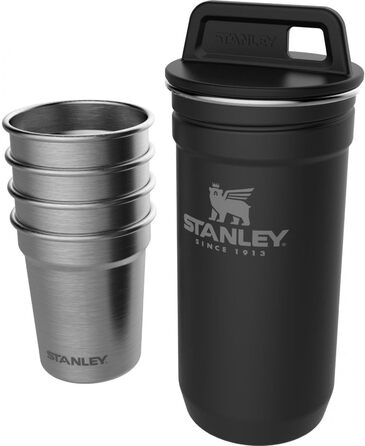 Набір келихів для шотів STANLEY Adventure Nesting 59 мл, нержавіюча сталь, чорний матовий - компактні, без BPA, для подорожей
