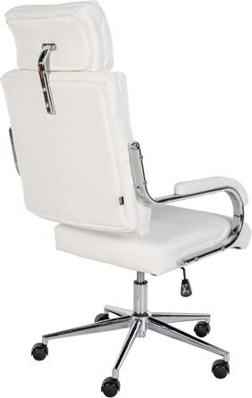 Офісне крісло CLP Campo з штучної шкіри, регульоване по висоті та поворотне, до 135 кг, з підлокітниками, біле