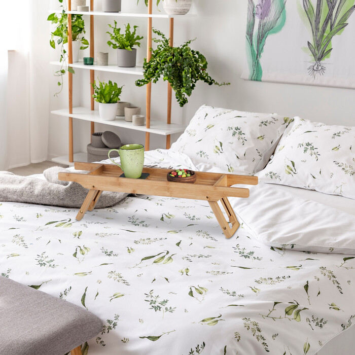 Бамбукова полиця для ванни Relaxdays з ніжками