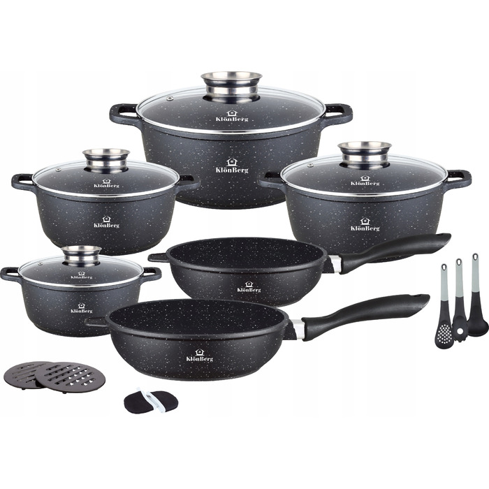 Набір кастрюль KlönBerg KB-4026, 17 предметів
