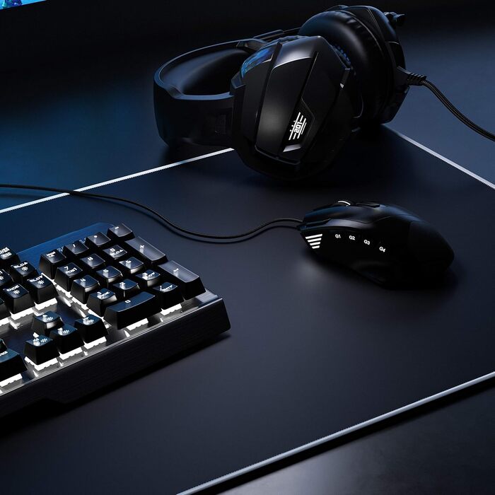 Килимок для миші TITANWOLF XXL Speed - 900 x 400 мм - великий розмір, з мотивом TITANWOLF, покращена точність та швидкість, антиковзкий, зносостійкий