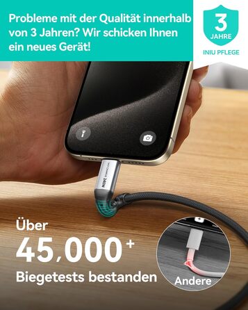 Кабель USB-C 240W, 2 шт. (2м+2м), нейлон, чорний, для iPhone, Samsung, Pixel, iPad, MacBook