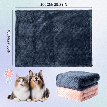 М'яка двостороння ковдра для собак та котів SLSON, 70x100 см (світло-жовтий та чорно-сірий)