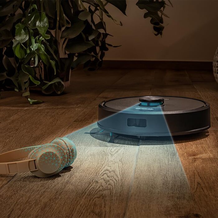 Робот-пилосос та робот-мийник Cecotec Conga M50 з самостійною станцією розрядження. Лазерна навігація, потужність всмоктування 5000Pa, база з баком 3L, багатофункціональна щітка, керування через додаток