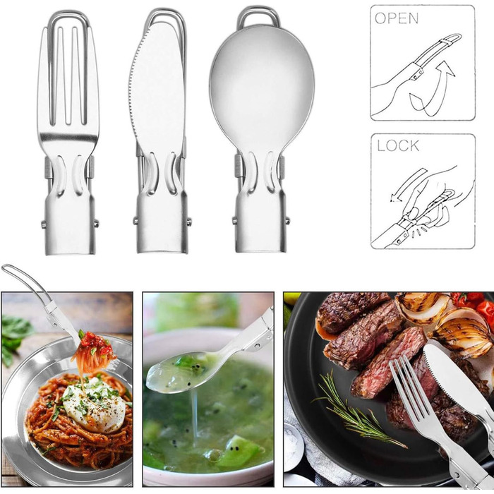 Набір кухонного посуду DUOJIN для кемпінгу на 2-3 особи: алюмінієвий посуд для приготування їжі на природі, портативний набір каструль та сковорідок для кемпінгу, пікніків та походів