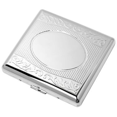 Класичний металевий футляр для сигарет і кредитних карток RFID, 85 мм, 18-20 шт., унісекс, сріблястий