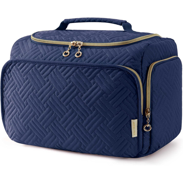 BAGSMART Косметичка для подорожей велика, Navy Blue (Військово-морський блакитний)