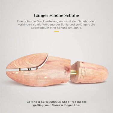 Schlesinger – Premium men's boot stretcher/shoe stretcher made of fine cedarwood for optimal care of boots and shoes. Model Graf. Size 39 – 48.