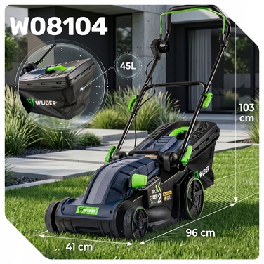 Електричний газонокосарка Wuber 1600 Вт, 45 л