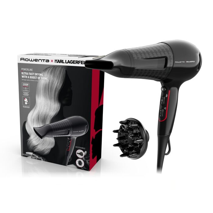 Фен для волосся Rowenta Studio Dry Glow CV5830 з іонізацією та дифузором, 2100 Вт, 3 температурних та 2 швидкісних режими, білий/розе-золото