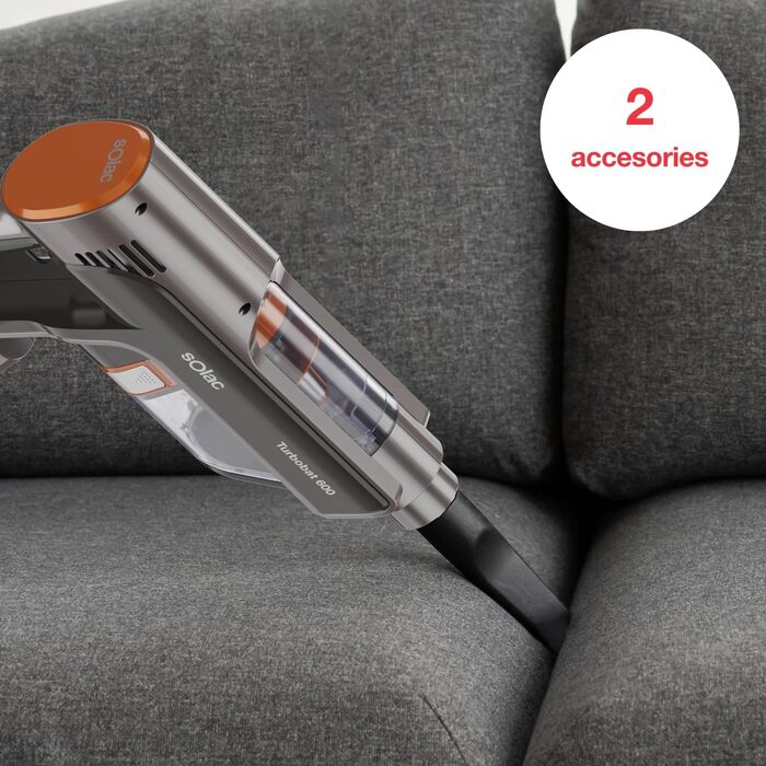 Електричний акумуляторний віник Solac Turbobat Digital Flex 29.6V AE2515 - металевий корпус, колір мідний