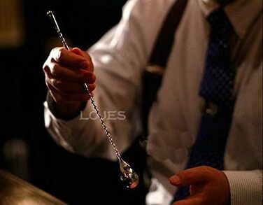 Лійка для бармена з нержавіючої сталі 18/10, 30 см, з малюнком спіралі, стиль Морфін, для коктейлів та віскі