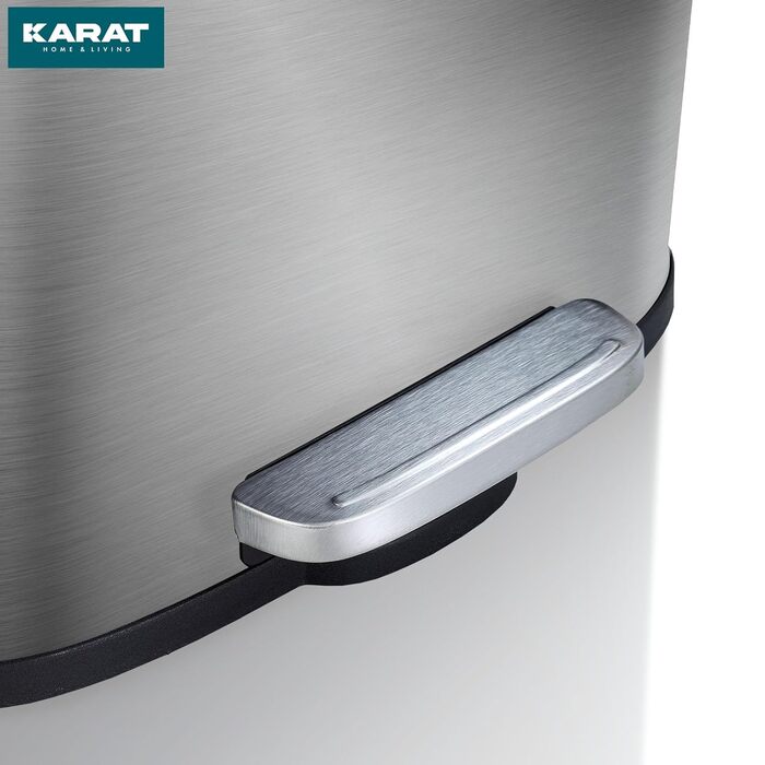 Відро для сміття Karat Silber 30л з нержавіючої сталі для кухні - система сортування відходів (Dustin)