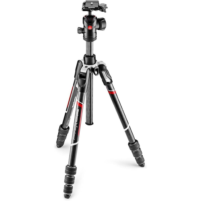 Компактний дорожній штатив Manfrotto Befree Advanced з кулястою головкою та важелем блокування, алюміній, для DSLR та бездзеркальних камер